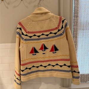 The Great. The Sailboat Lodge Cardigan in Cream. Size 1.